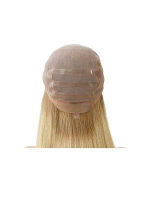 Blonde Silk Top Glueless Medical Wig, Human Hair Cranial Prosthesis-188