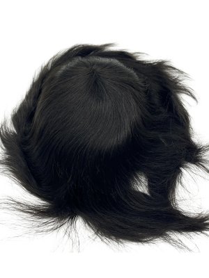 Wholesale Premium Silk Top Toupee, Undetectable Hand Tied Men's Hair Replacement System-1036